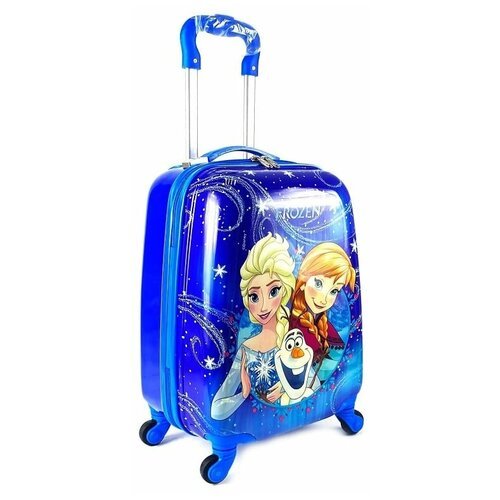 Impreza Синий детский чемодан на колесиках Холодное сердце - Анна, Эльза и Олаф