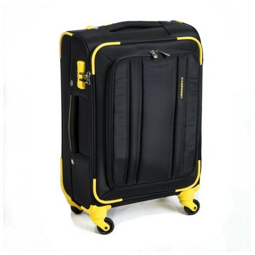 Тканевый чемодан на колесах для ручной клади | Черный