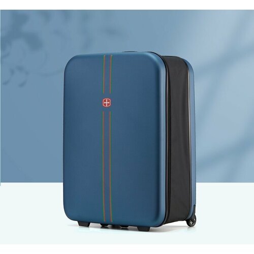 Чемодан чемодан/синий, размер M, синий