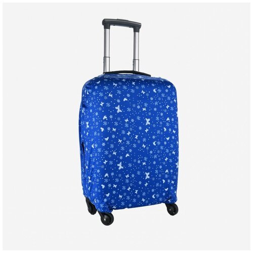 Чехол для чемодана Бабочки синий