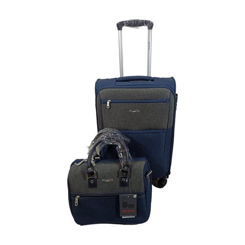 Малый чемодан+бьюти-кейс Delerto Blue grey Артикул: Delerto-6089-01М, В*Д*Г: 56 х 36 х 21+5 см