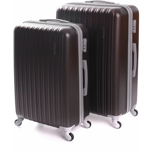 Комплект чемоданов Feybaul, 2 шт., размер M/L, коричневый