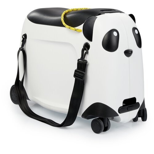 40036, Чемодан-каталка Happy Baby на колесах детский, ручная кладь, для путешествий, низкий вес, прочный корпус, размеры: 38x26,5x53, панда