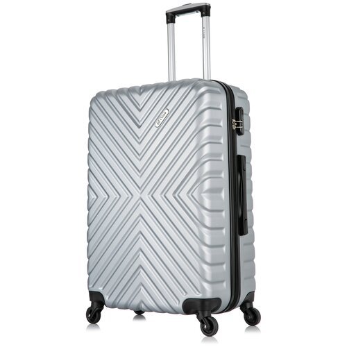 Чемодан на колесах Lcase New-Delhi. Средний М, АВС пластик. Дорожный чемодан на колесиках для путешествий и поездок.