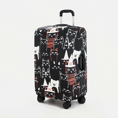 Чехол для чемодана Сима-ленд, размер 24', черный, мультиколор