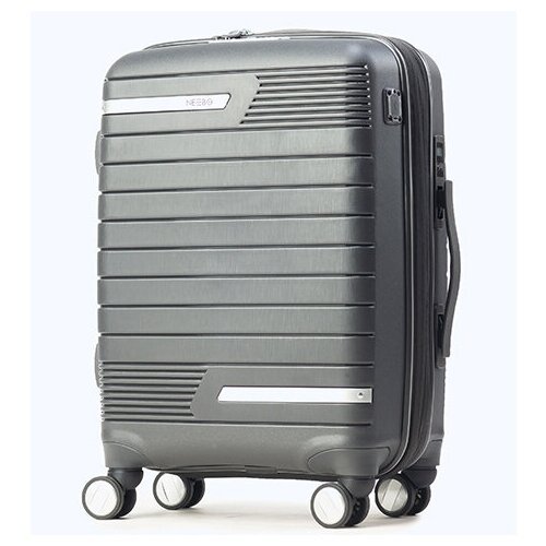 Умный чемодан NEEBO, поликарбонат, полипропилен, встроенные весы, рифленая поверхность, увеличение объема, опорные ножки на боковой стенке, 44 л, размер S+, мультиколор
