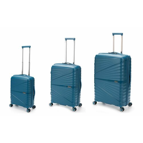 Комплект чемоданов Torber T2207-Blue, размер L, синий