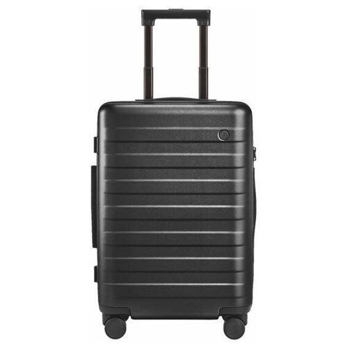 Чемодан-самокат NINETYGO Rhine Luggage, поликарбонат, водонепроницаемый, жесткое дно, опорные ножки на боковой стенке, рифленая поверхность, 125 л, размер M, черный