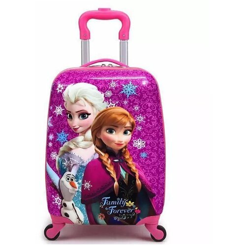 Детский чемодан для девочек Эльза и Анна сёстры, холодное сердце фиолетовый