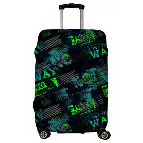 Чехол для чемодана LeJoy, размер M, серый, зеленый