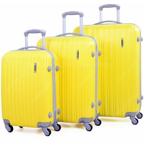 Комплект чемоданов Feybaul 29786, 95 л, размер S/M/L, желтый