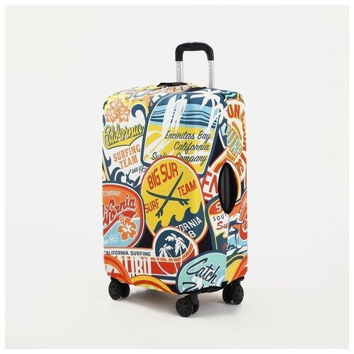 Чехол для чемодана Сима-ленд, размер 28', мультиколор, бежевый