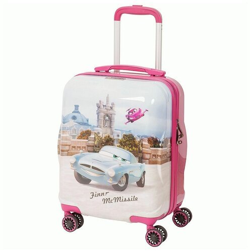 Детский чемодан SunVoyage Elit поликарбонат Тачки Маквин для девочек на 4 колесах 47х32х22 см.