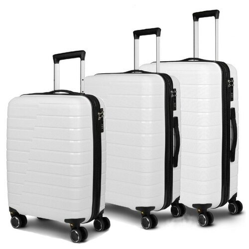 Impreza Shift - Набор чемоданов белого цвета со съемными колесами и расширением