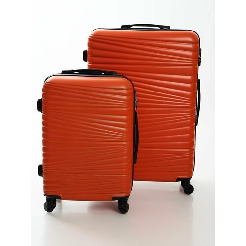 Комплект чемоданов Feybaul 31677, 2 шт., 65 л, размер M, оранжевый