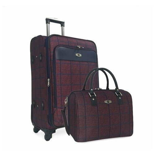 Набор: чемодан + сумочка Borgo Antico. 6093 bordo 20,5/14