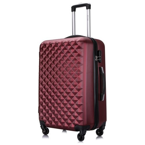Чемодан L’Case Phatthaya M 66х43х26см (24) со съемными колесами. Розовый (3,35 кг)