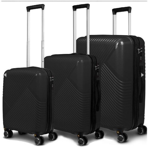 Комплект чемоданов Impreza nov чёрный 3 штуки