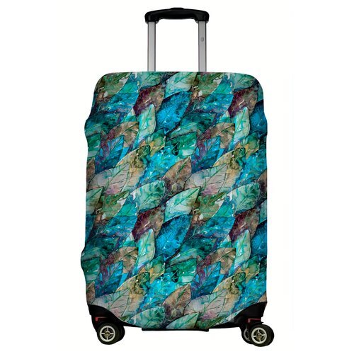 Чехол для чемодана LeJoy, размер M, голубой, серый