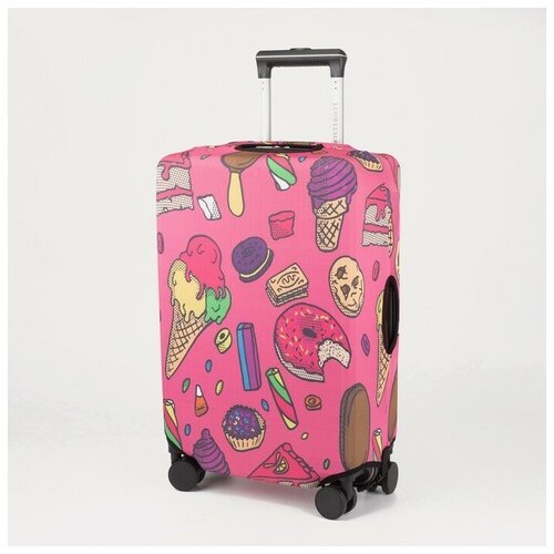Чехол на чемодан 28', цвет розовый