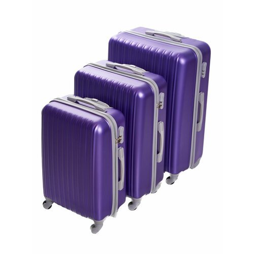 Комплект чемоданов Feybaul, размер S/M/L, фиолетовый