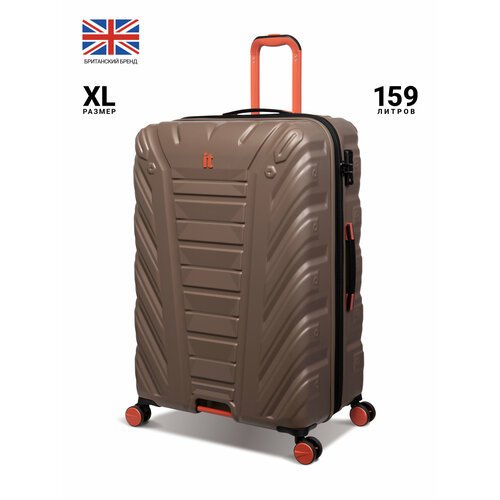Чемодан IT Luggage, 159 л, размер L, оранжевый, коричневый