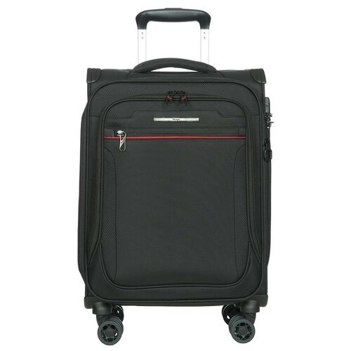Маленький чемодан тележка на колесах с возможностью увеличения объема Verage GM18103W19 black