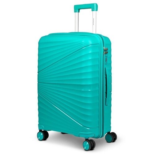 Большой чемодан Impreza Стрелы мятного цвета с расширением, размер L