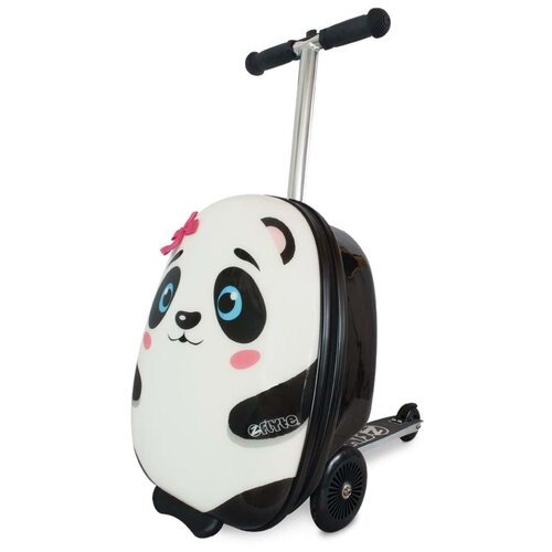 Самокат-чемодан Zinc, Panda, чёрно- белый, трёхколёсный, детский, складной, до 50 кг, ZC04465