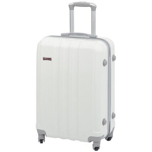 Чемодан на колесах дорожный средний багаж для путешествий s+ TEVIN размер С+ 60 см 52 л легкий 2.6 кг прочный abs (абс) пластик Синий яркий