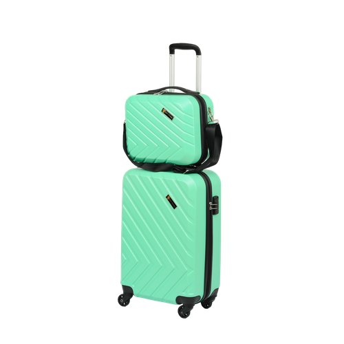 Комплект чемоданов Sun Voyage, 2 шт., размер S, зеленый