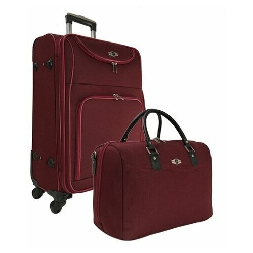 Набор: чемодан + сумочка Borgo Antico. 6088 burgundi 23.5/16