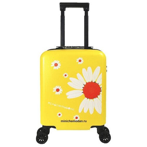 Детский чемодан Цветы желтый 45см