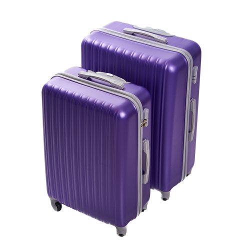 Комплект чемоданов Feybaul 107368, 2 шт., 90 л, размер M/L, фиолетовый